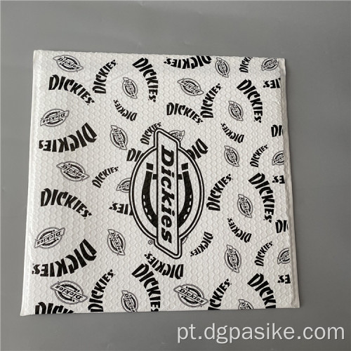 Envelope acolchoado impresso personalizado fosco preto bolhas mala direta